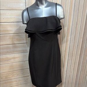 Karl Lagerfeld Black Strapless Sheath Dress Night Out